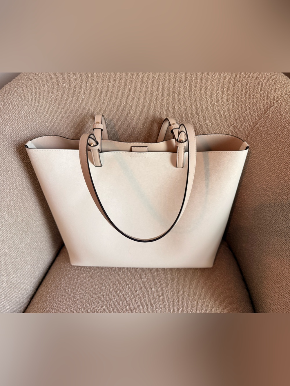 kate spade Cream Pebbled Leather Tote
